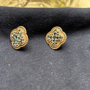 Brighton Gold and Teal Earrings